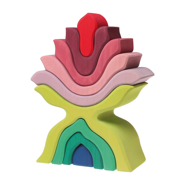 Little Flower Stacking Toy - Grimm's Blocks, Sorters & Stackers ...