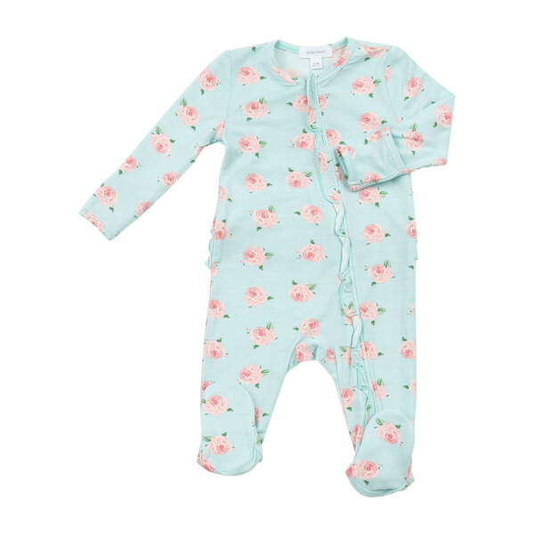 Ruffle Front Zipper Footie, Petite Rose - Baby Girl Clothing Rompers ...