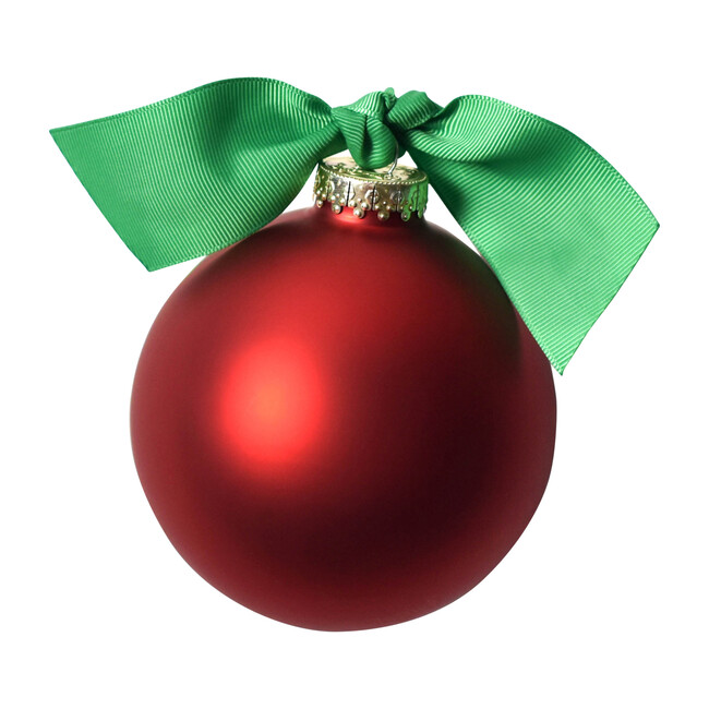 Jingle Reindeer Ball Ornament, Red