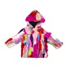 Fur Multi Hooded Coat, Rainbow - Fur & Faux Fur Coats - 1 - thumbnail