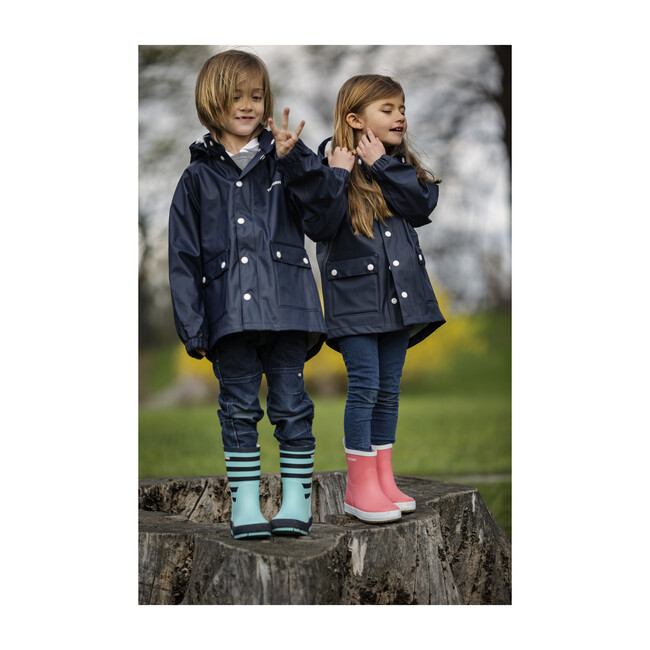 Kids Wings Raincoat, Navy - Raincoats - 2