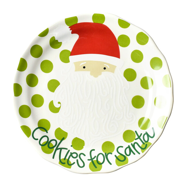 Cookies For Santa Plate, Green Dot