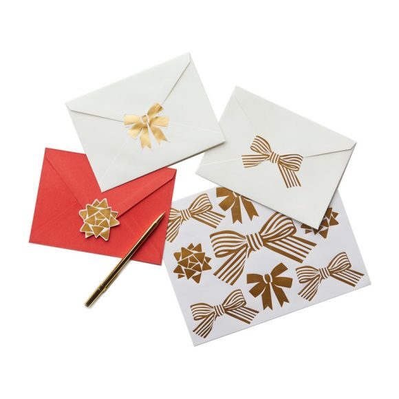Gold Foil Bow Stickers