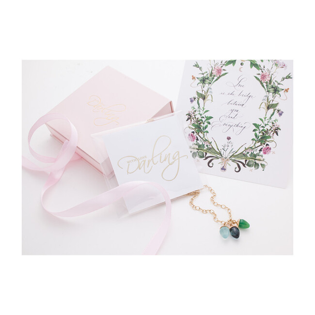 14k Gold Little Heart Charm String Bracelet