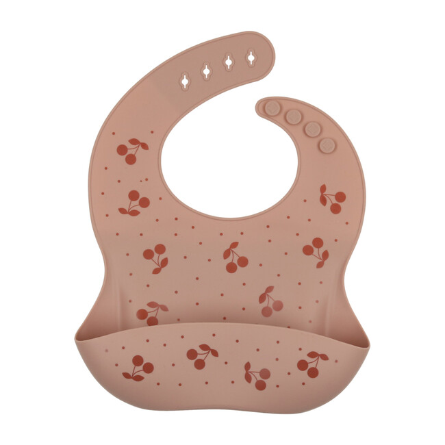 Silicone Bib, Cherry