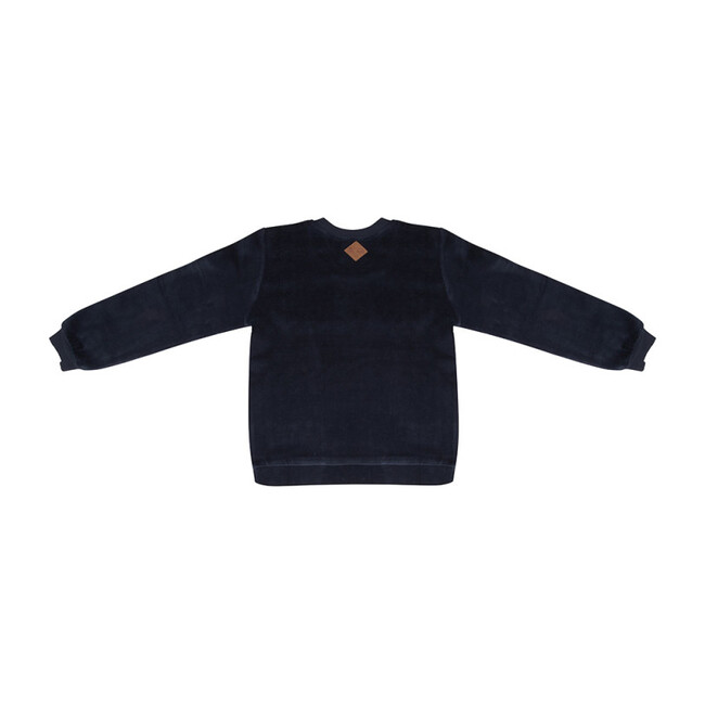 Velour Tres Bien Sweatshirt, Total Eclipse - Sweatshirts - 2