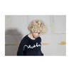 Velour Tres Bien Sweatshirt, Total Eclipse - Sweatshirts - 3