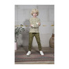 Striped Knit Sweater, Olive - Sweaters - 3