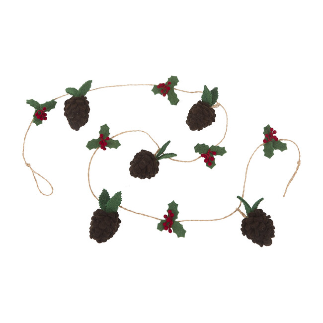 Pinecones and Holly Berries Garland