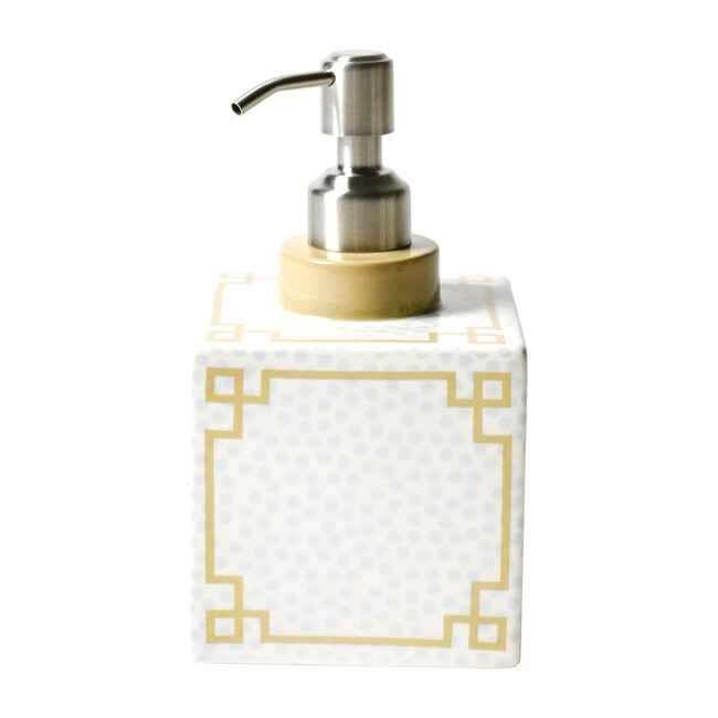 Square Soap Pump, Smoke Small Dot