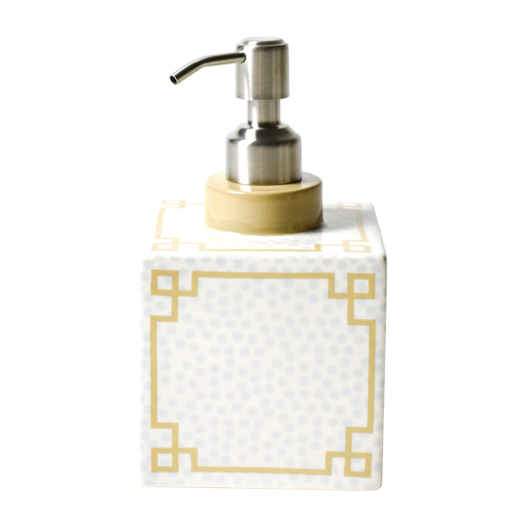 Square Soap Pump, Smoke Small Dot
