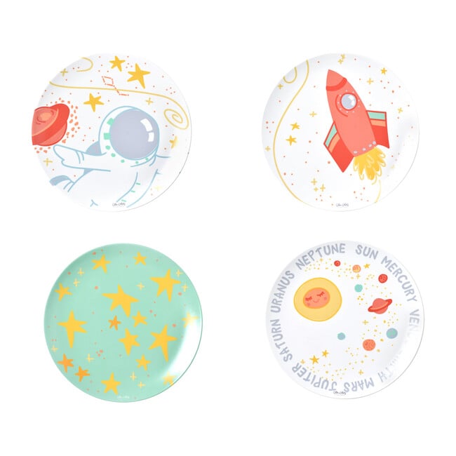 Set of 4 Melamine Plates, Outer Space - Tabletop - 1