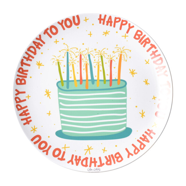 Happy Birthday Melamine Plate, Red Multi Coton Colors Nursing