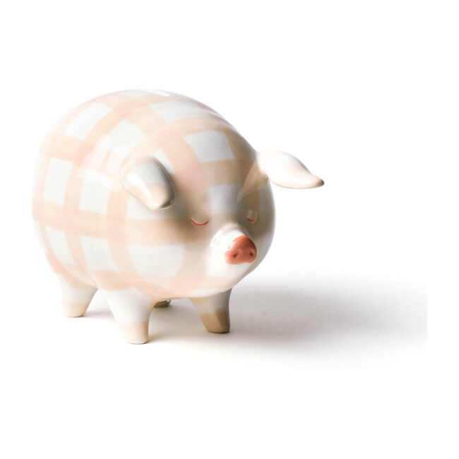 Piggy Bank, Blush Gingham