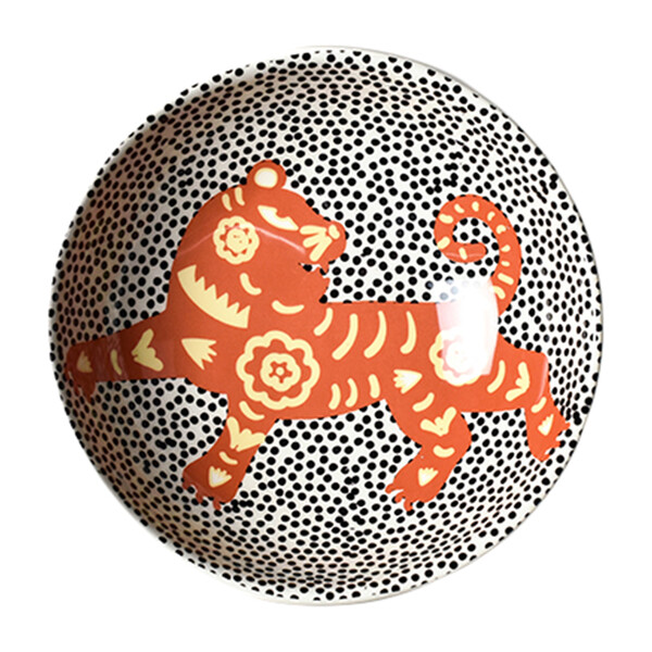 Chinese Zodiac Bowl Accent Bowl, Tiger