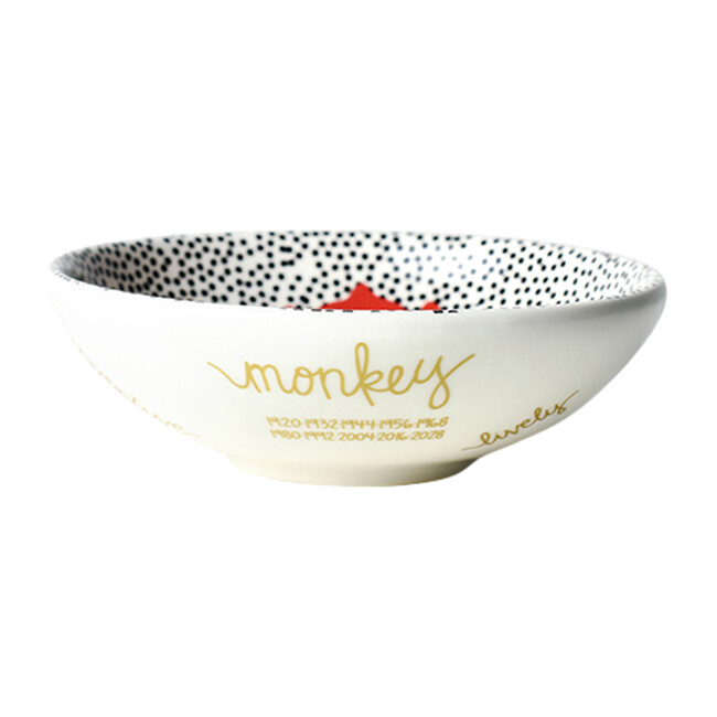 Chinese Zodiac Bowl Accent Bowl, Monkey