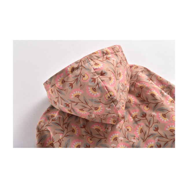 Mara Raincoat, Khaki Folk Flowers - Raincoats - 6