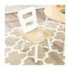 Round Storage Table and 2 Chair Set, Natural/White - Play Tables - 6