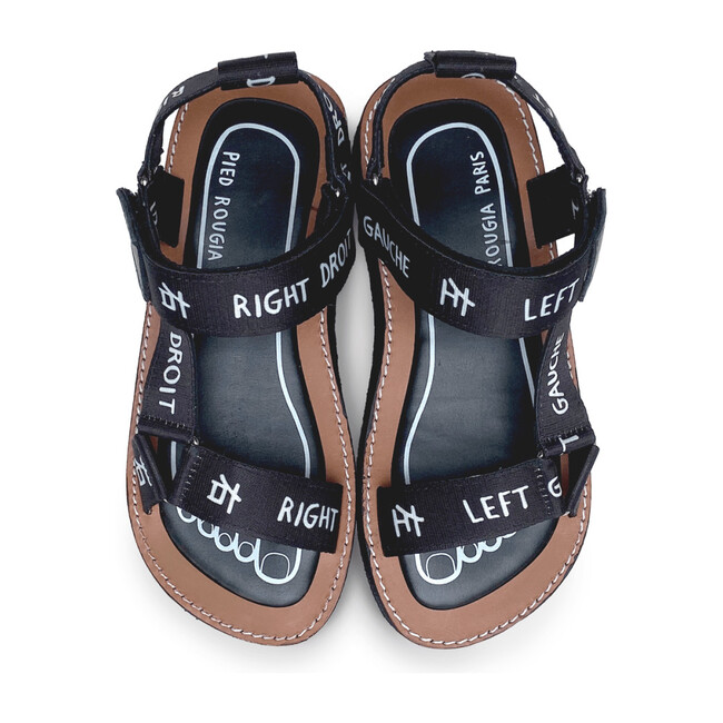 Adult Walkie Talkie Sandal, Black & White