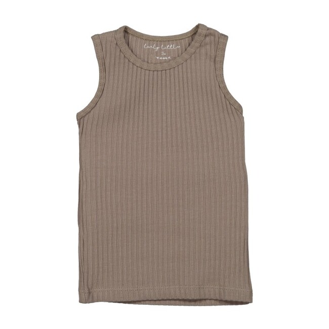 Ribbed Tank, Taupe