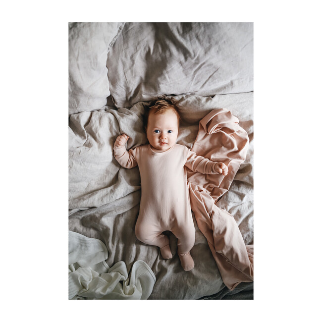 Cotton Romper & Bonnet Bundle, Blush
