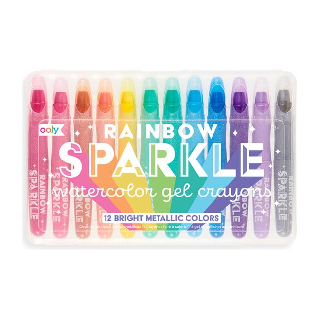 Rainbow Sparkle Watercolor Gel Crayons - Arts & Crafts - 1