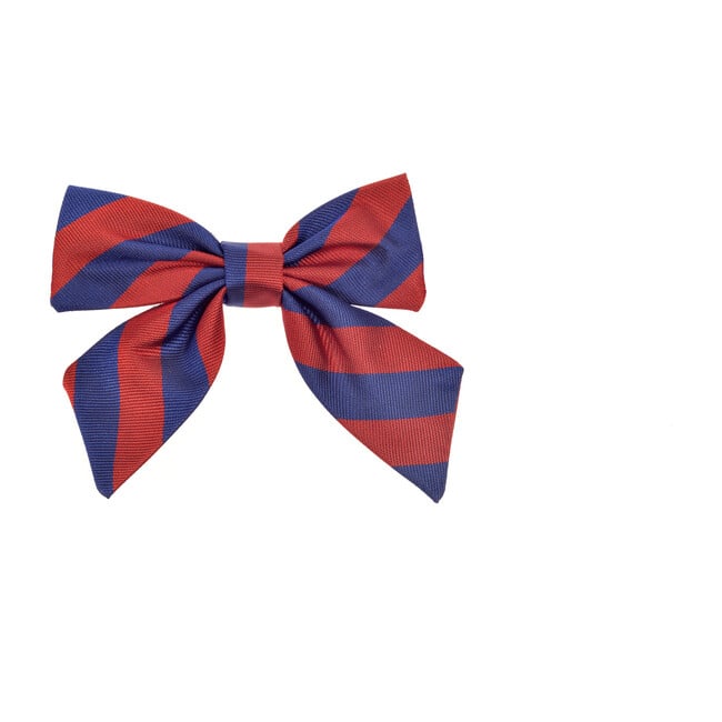 St Clement's Neck Bow, Blue & Red Varsity Stripes