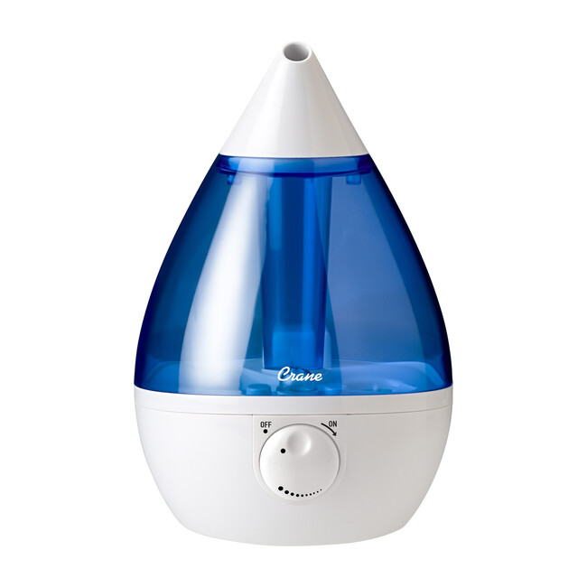 Ultrasonic Cool Mist Drop Shape Humidifier, Blue/White