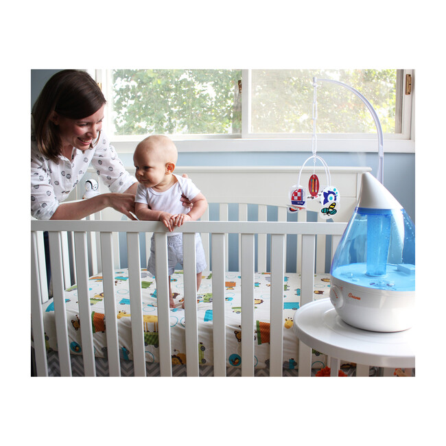 Ultrasonic Cool Mist Drop Shape Humidifier, Blue/White