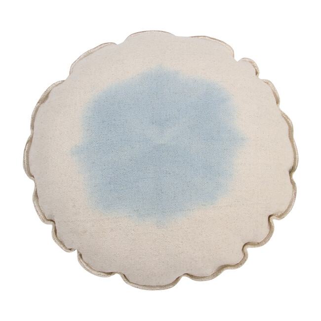 Tie-Dye Washable Pillow, Soft Blue - Decorative Pillows - 1