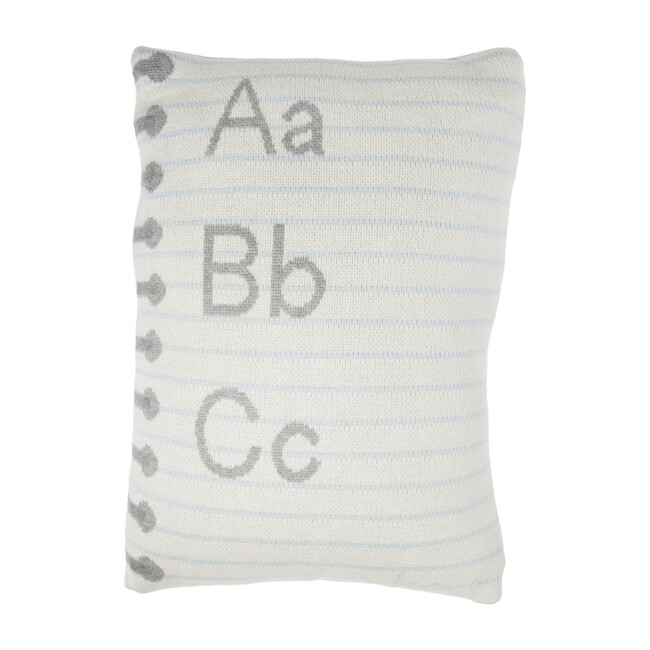 Notebook Knitted Washable Pillow, White