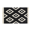 Diamonds Washable Rug, Black - Rugs - 1 - thumbnail
