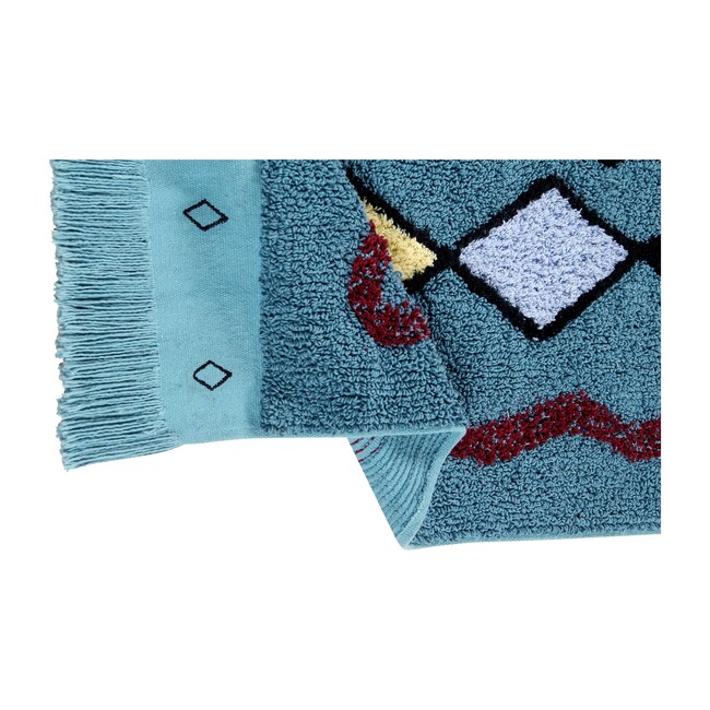 Draa Washable Rug, Blue - Rugs - 4