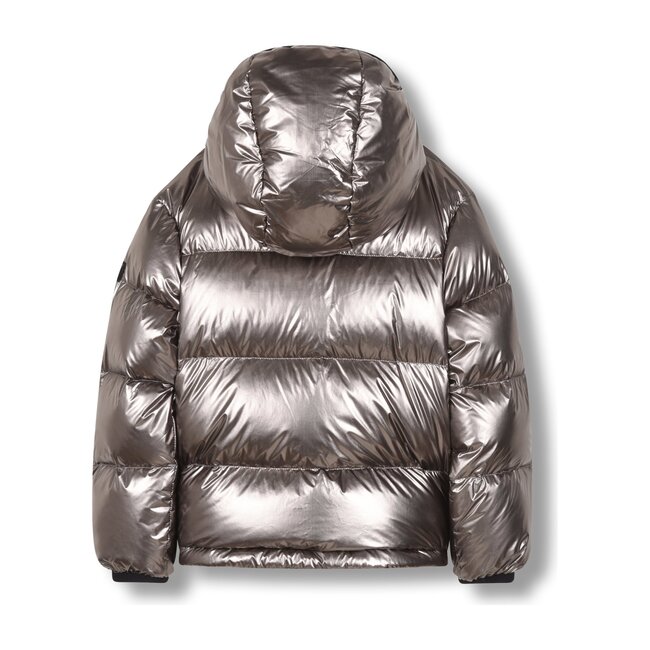 Snowflow Down Puffer Coat, Silver - Puffers & Down Jackets - 3