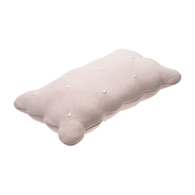 Knitted Biscuit Cushion, Pink