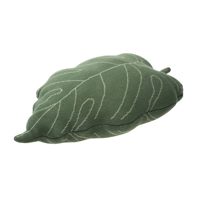 Knitted Cushion, Baby Leaf