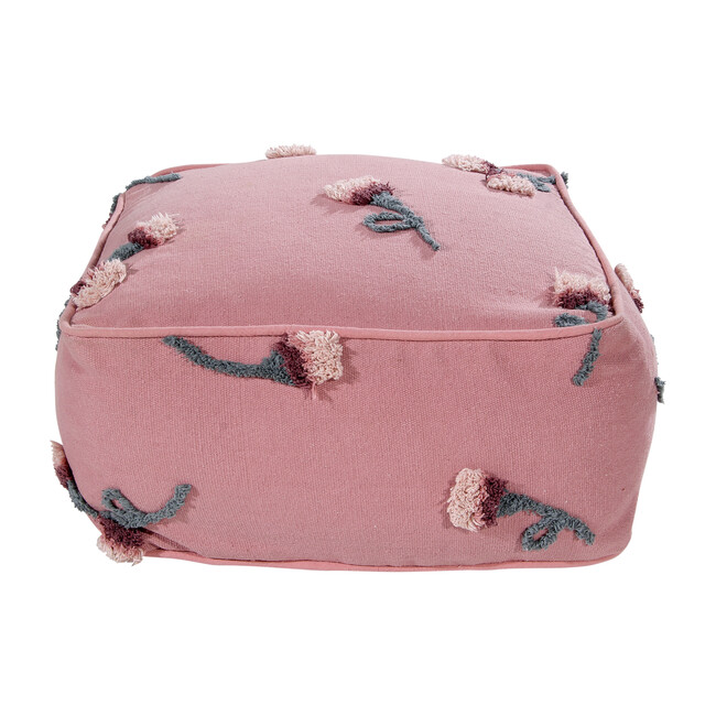 English Garden Pouf, Ash Rose