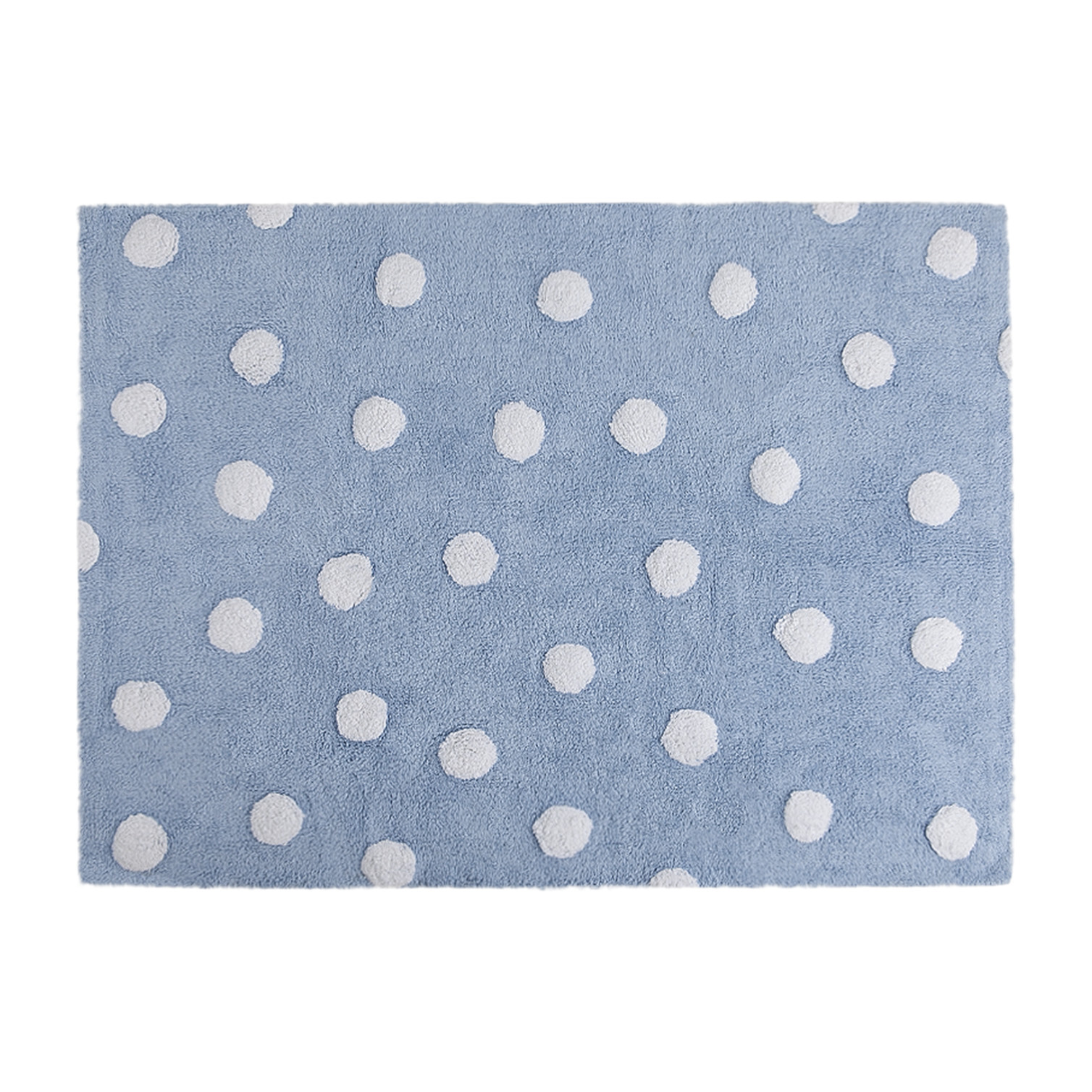 Polka Dots Washable Rug, Blue/White Home Decor Rugs