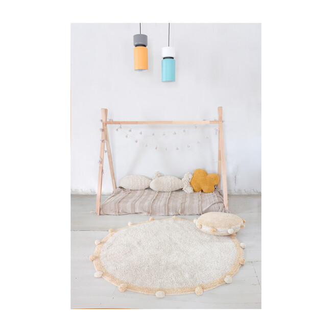 Bubbly Washable Rug, Natural/Honey