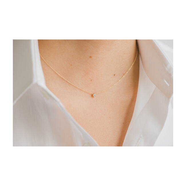 Small Bezel Diamond Necklace