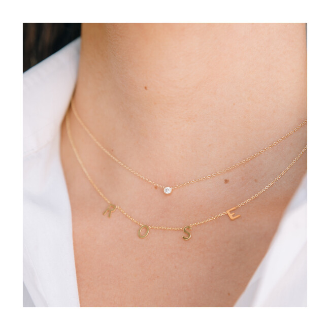 Small Bezel Diamond Necklace - Necklaces - 3