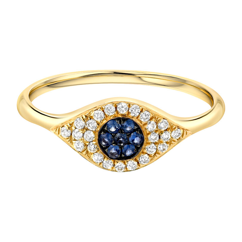Diamond Evil Eye Ring