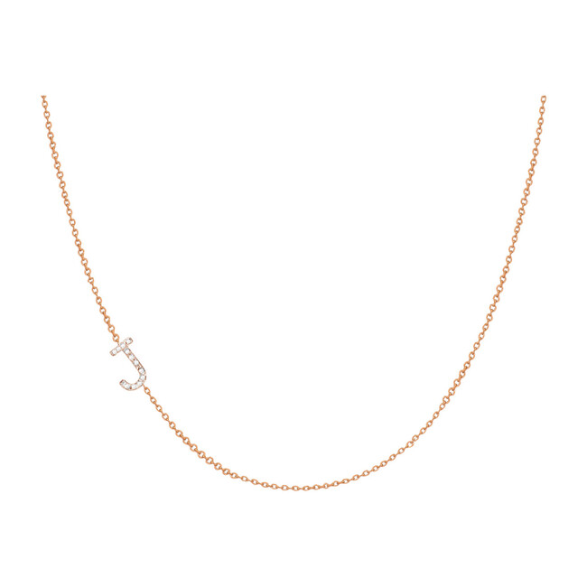 Diamond Asymmetrical Initial Necklace - Necklaces - 1