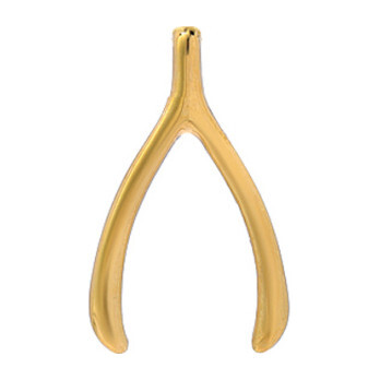 14k Gold Wishbone Pendant