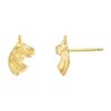 14k Gold Unicorn Stud Earrings - Earrings - 1 - thumbnail