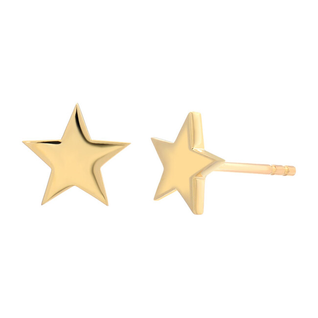 14k Gold Star Stud Earrings - Earrings - 1