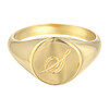 14k Gold Small Engravable Signet Ring - Rings - 1 - thumbnail