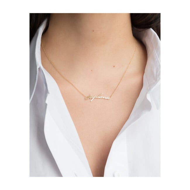14k Gold Script Name Necklace - Necklaces - 2