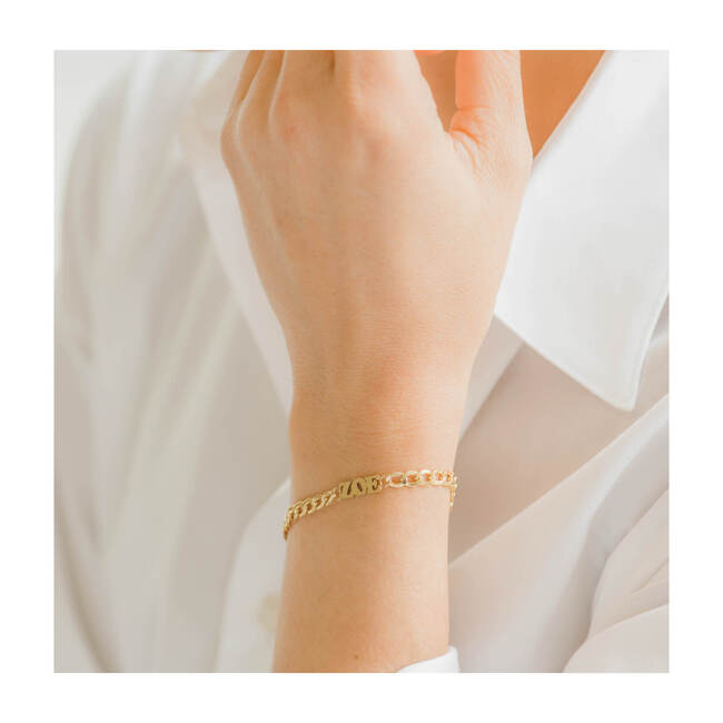14k Gold Cuban Link Name Bracelet - Bracelets - 2