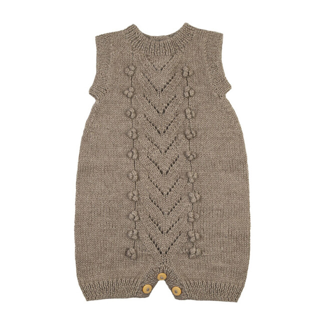 Knitted Romper, Taupe